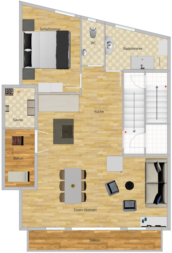 Grundrissplan Appartement 3